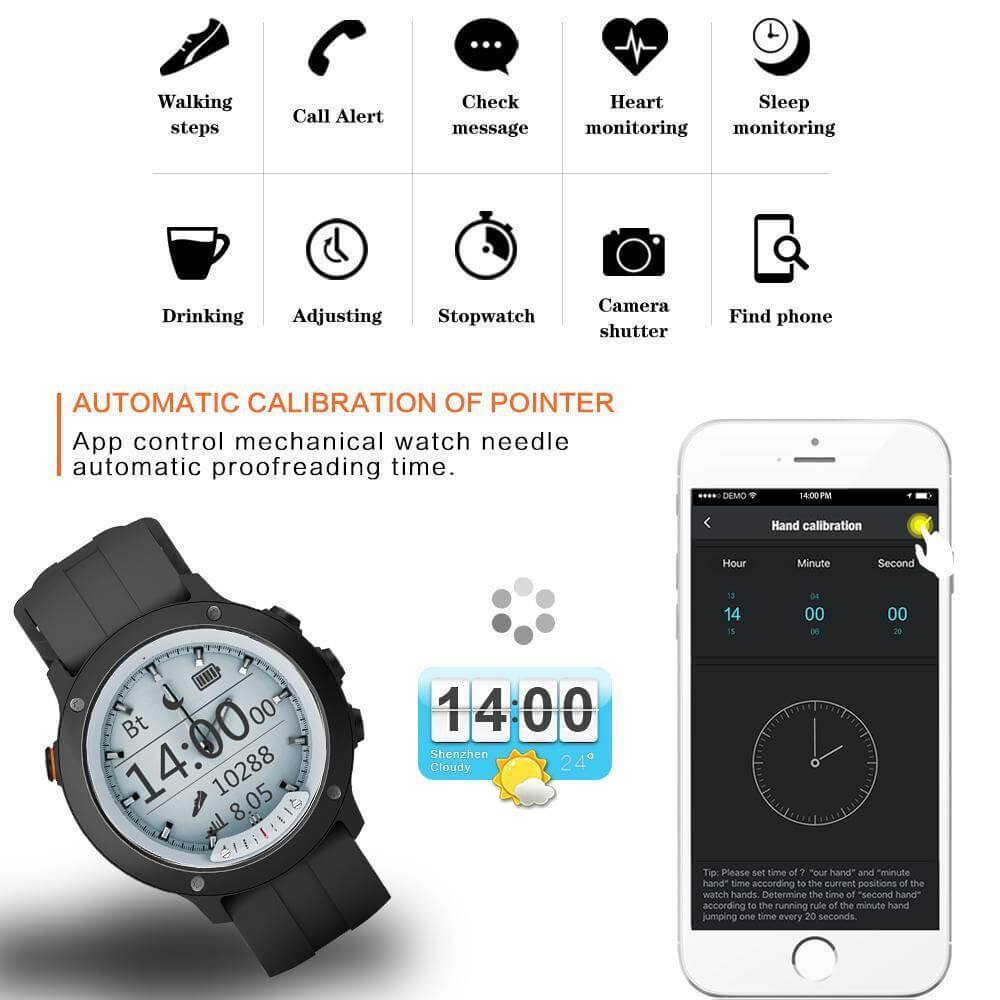 Lemfo Transparent Screen Smart Watch Men Ip68 5Atm Waterproof Noctilucent Outdoor Sport Smartwatch For Android 10 Days Standby