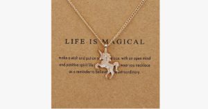 Life Is Magical Unicorn Statement Necklace