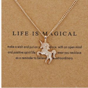 Life Is Magical Unicorn Statement Necklace