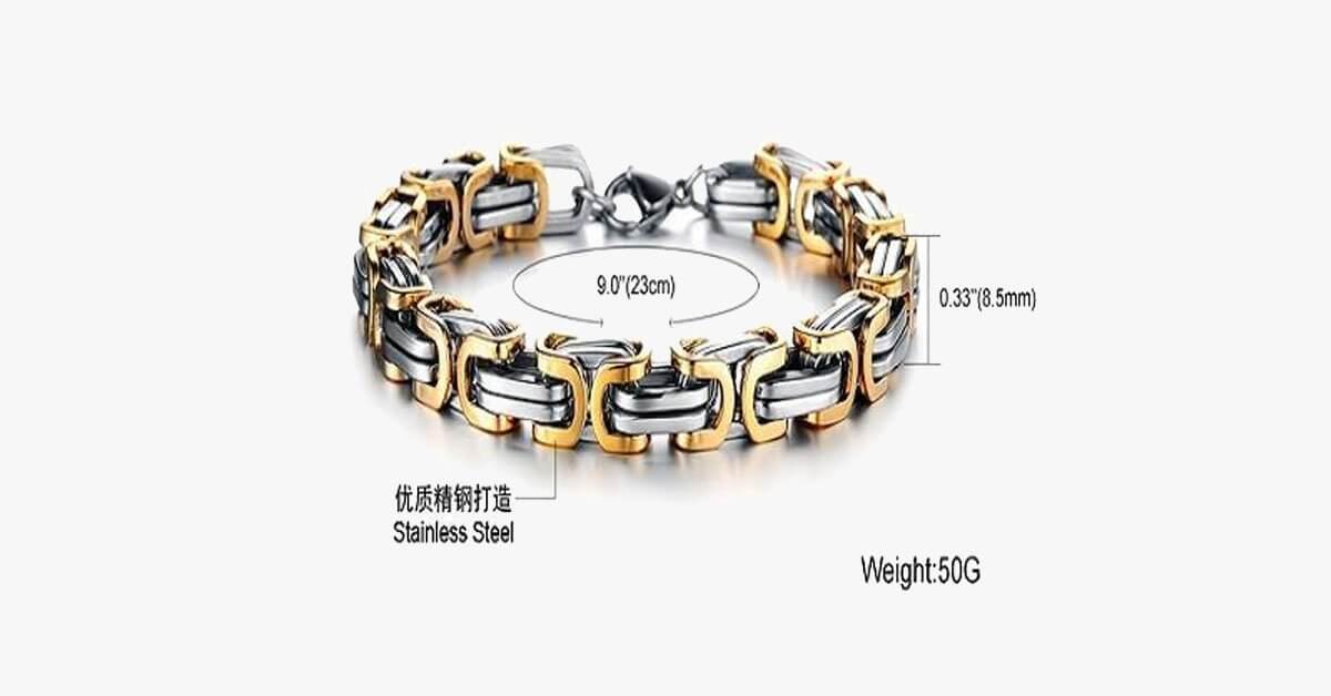 Luxury Personalized Man Bracelet New Cool Gold Silver Stainless Steel