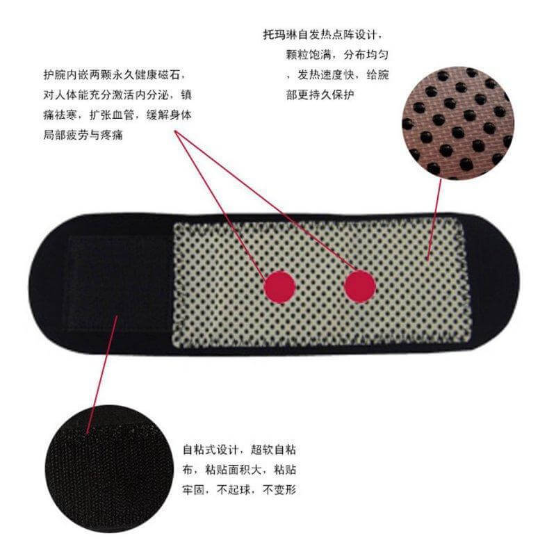 Magnetic Self Heating Therapy Wrist Brace