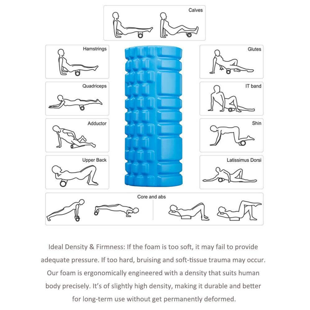 Massage Roller Yoga Foam Roller Pilates Fitness Training Tool