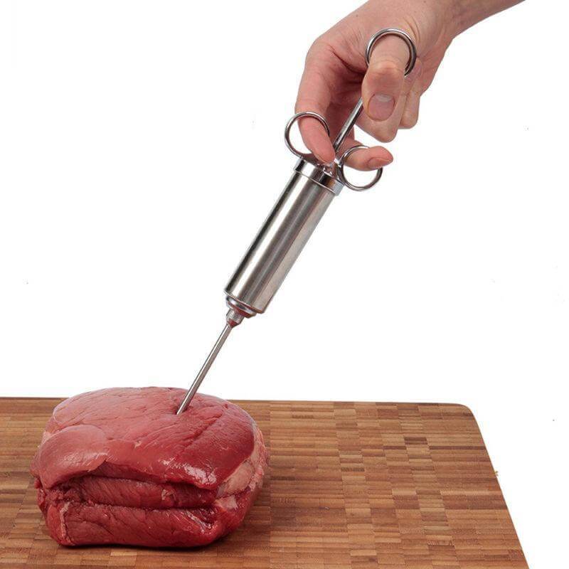 Meat Injector Syringe Stainless Steel Bbq Marinade Injector