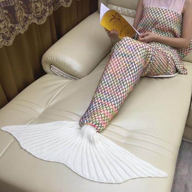Mermaid Blanket Adult Kids Crochet Mermaid Tail Blanket