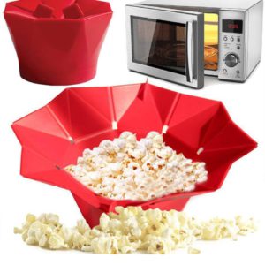 Microwave Popcorn Popper Maker Silicone Pop Top Container