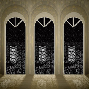 Modern Window Blinds Black City Night Light Designs Roller Curtains For Home Hotel Shade Children Living Room Curtains New