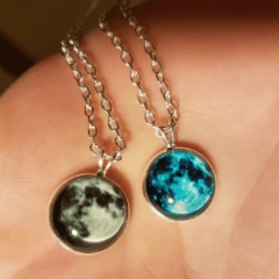Moon Phase Necklace Jewelry Glow In Dark Jewelry Pendant
