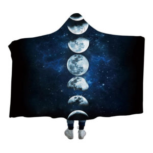 Moon Phases Hoodie Blanket
