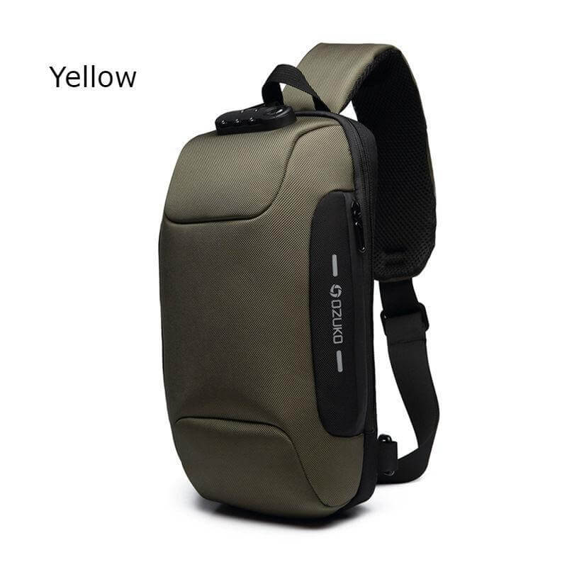 Most Secure Anti Theft Sling Backpack With 3 Digit Lock Large Capacity Usb Charging Port