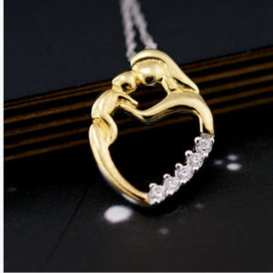 Mother Baby Love Heart Pendant