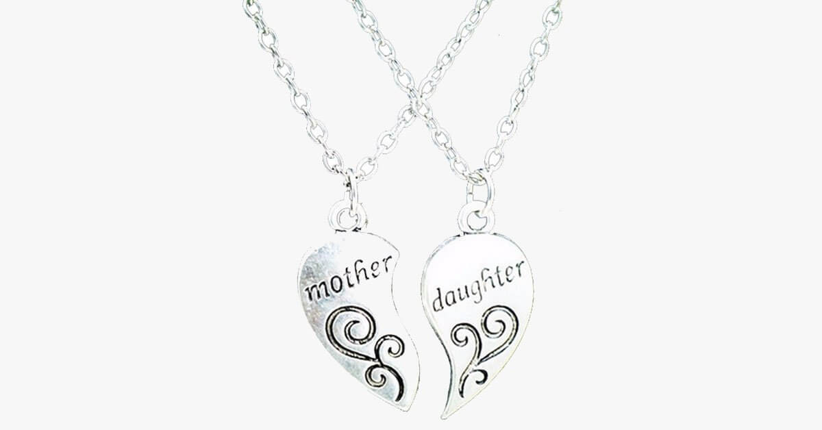 Mother Daughter Pendant Necklace