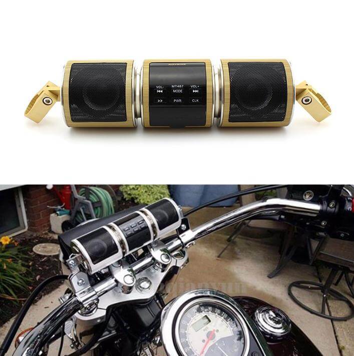 Motorcycle Handlebar Speakers Bluetooth Music Player Motorbike