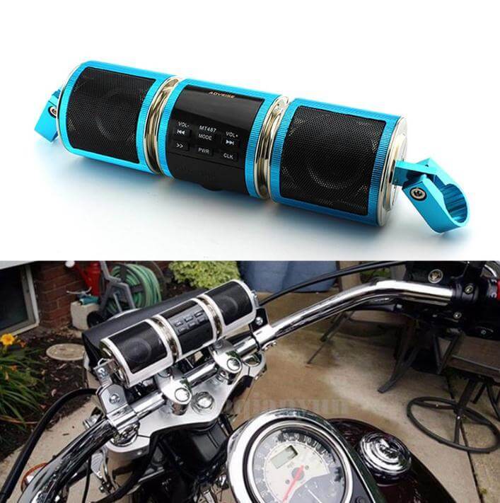 Motorcycle Handlebar Speakers Bluetooth Music Player Motorbike