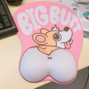 Mouse Pad With Wrist Support Rest Corgi Mouse Pad