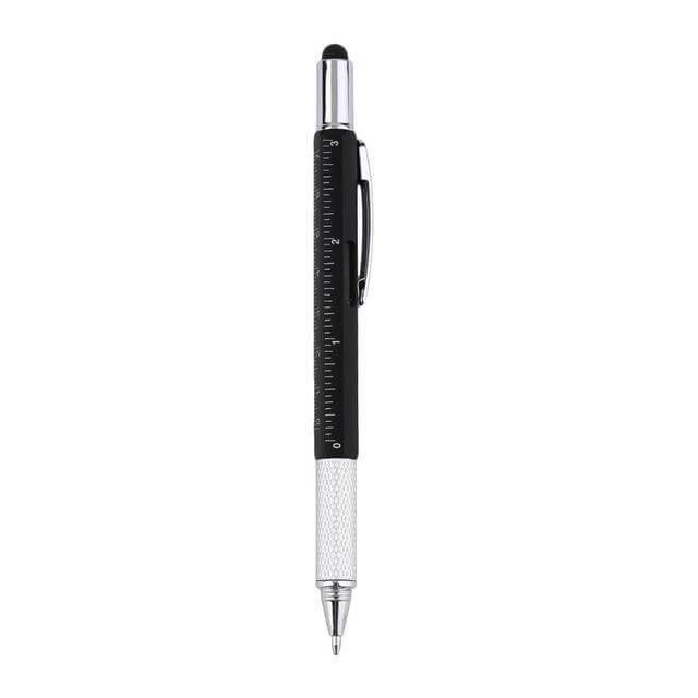 Multi Tool Pen 6 In 1 Stylus Spirit Level Screwdriver Ruler Pen