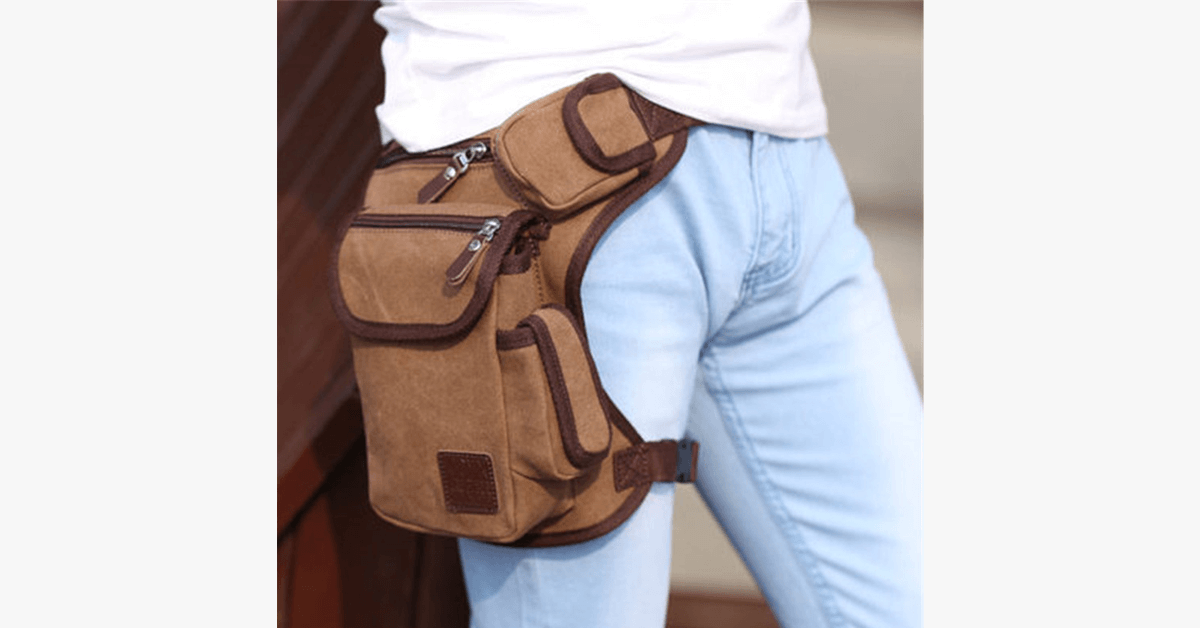 Multifunction Outdoor Cotton Sport Leg Bag Canvas Waist Bag Money Belt Fanny Pack