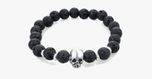 Natural Stones Skull Bracelet