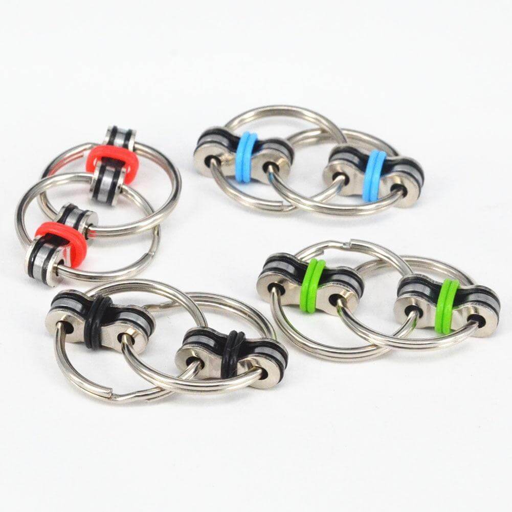 New Key Ring Hand Spinner Tri Spinner Reduce Stress Edc Fidget Toy For Autism Adhd