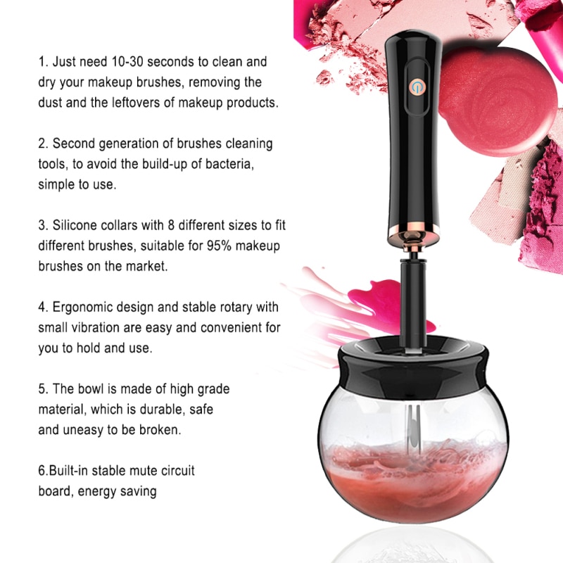 New Pro Electric Makeup Brush Cleaner & Dryer Set