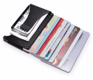 Newbring Metal Mini Money Clip Brand Fashion Black White Credit Card Id Holder With Rfid Anti Thief Wallet Men