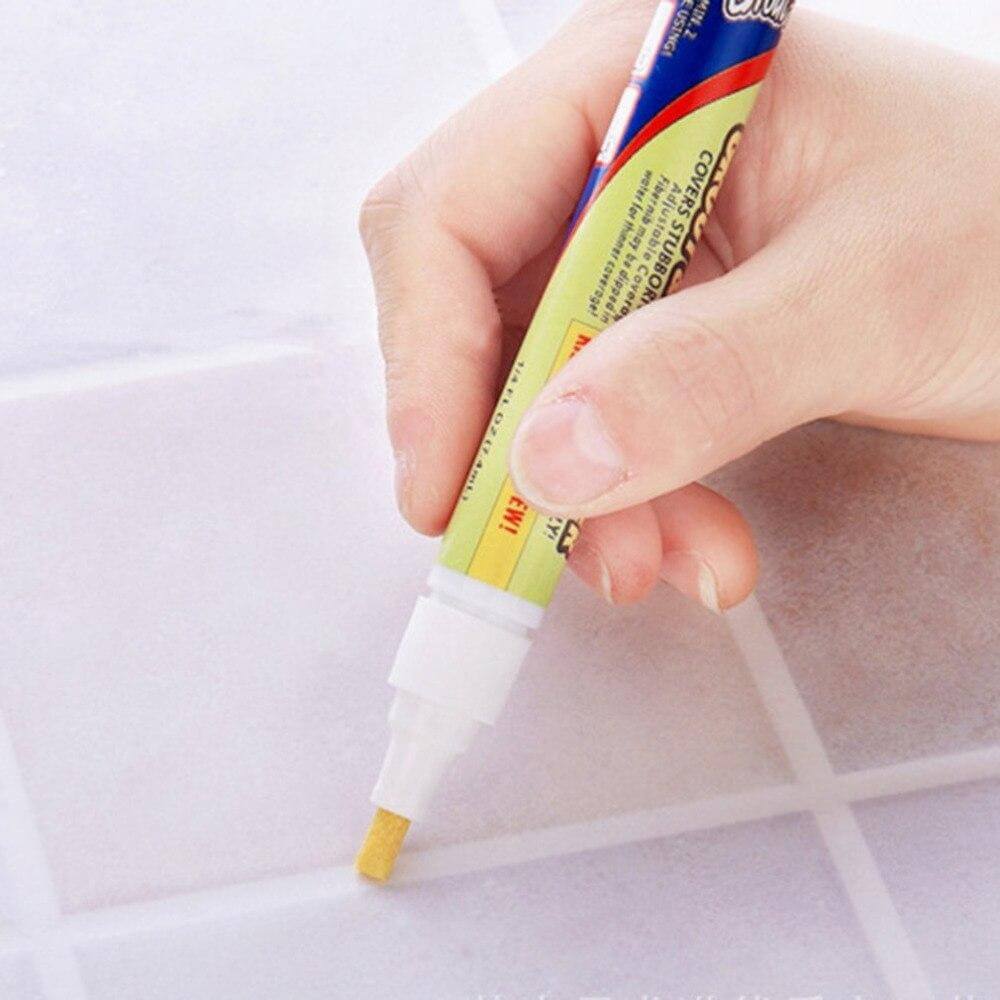 Non Toxic Grout Aide Repair Tile Marker Water Resistant Odorless Ceramic Tile Repairing Pen With Reversible Nib Tool