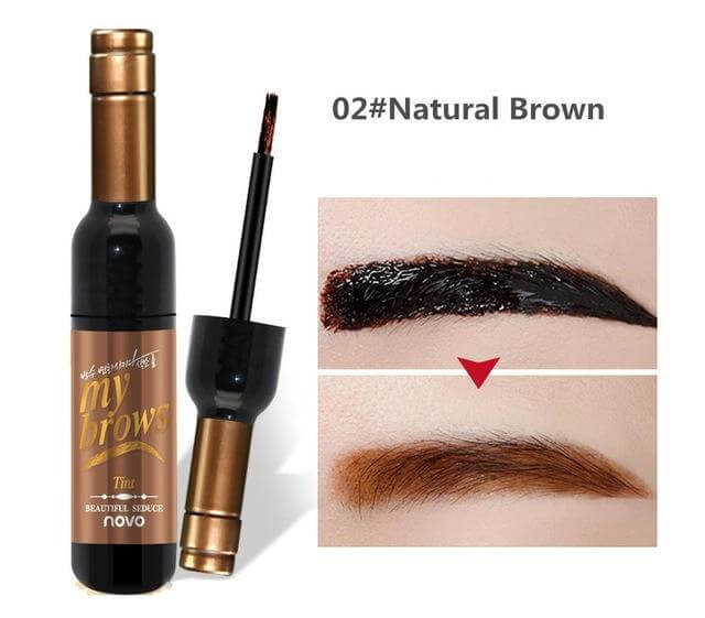 Novo Eye Makeup Red Wine Peel Off Eye Brow Tattoo Tint Waterproof Long Lasting Dye Eyebrow Gel Cream Mascara Make Up Cosmetics