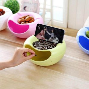 Nut Snack Bowl With Phone Holder