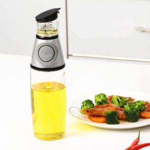 Oil Vinegar Dispenser With Measuring Cup On The Top