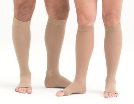 Open Toe Knee High Graduated Compression Socks Leg Sleeve Stockings