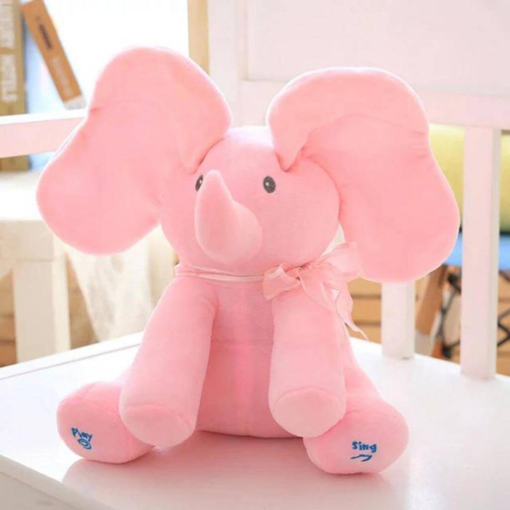 Peek A Boo Elephant Interactive Flappy Ear Baby Plush Toy