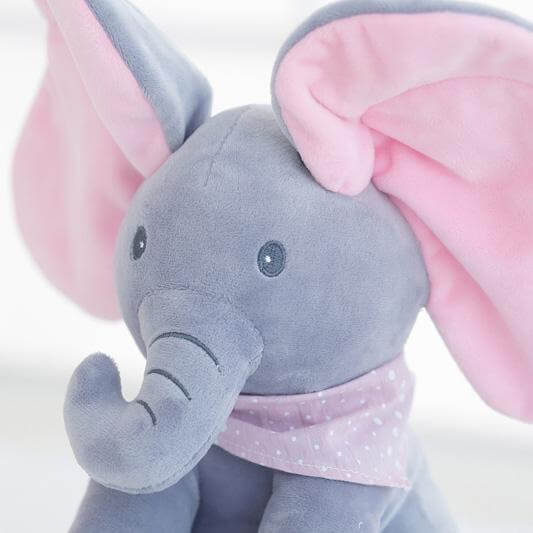 Peek A Boo Elephant Interactive Flappy Ear Baby Plush Toy