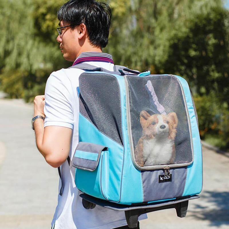 Pet Stroller Wheeled Dog Carrier Rolling Pet Carrier Travel Bag