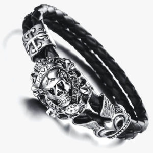 Pirate Skull Mens Bracelet