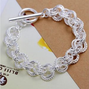 Plated Circle Bracelet Silver