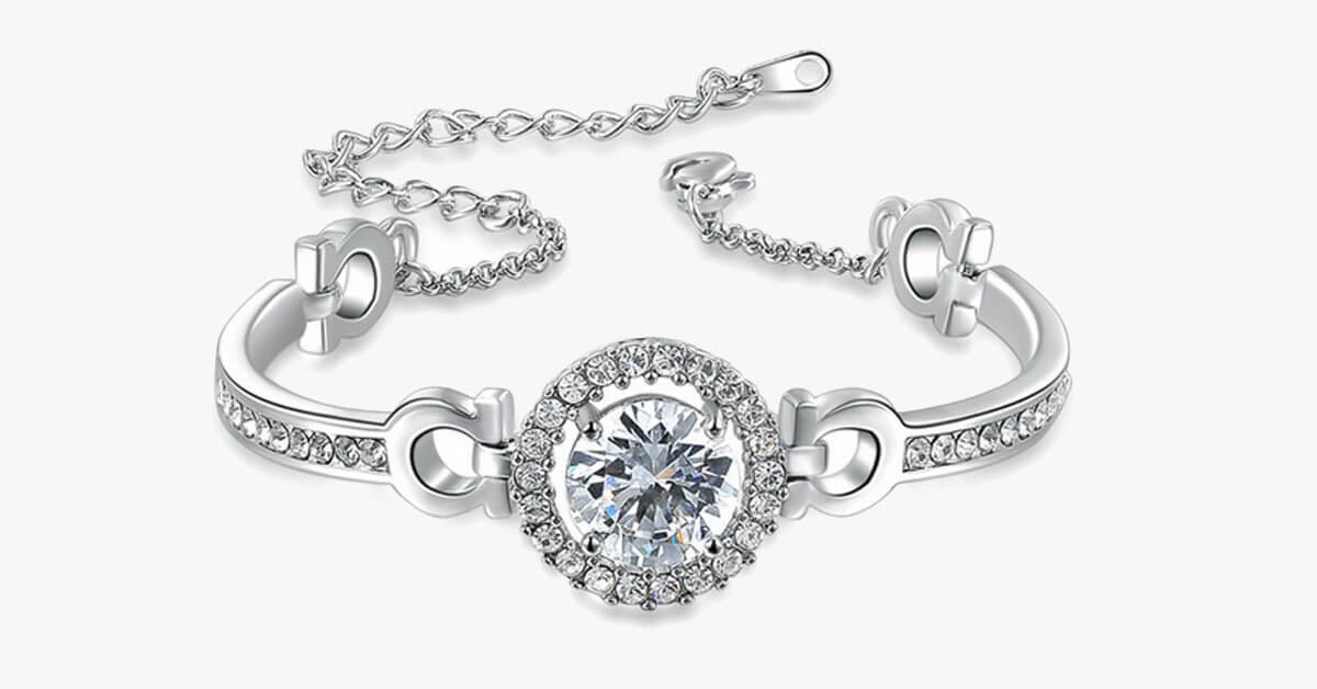 Platinum Plated Dazzle Bracelet