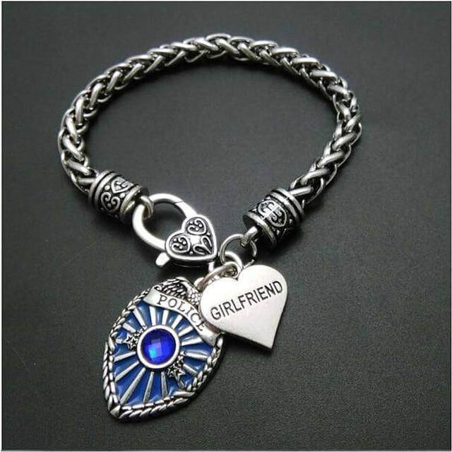 Police Badge Charm Bracelet First Responder