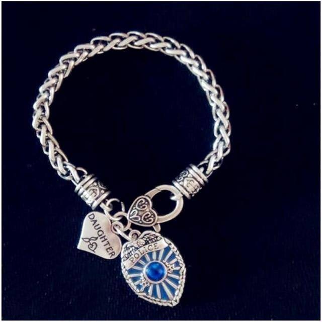 Police Badge Charm Bracelet First Responder