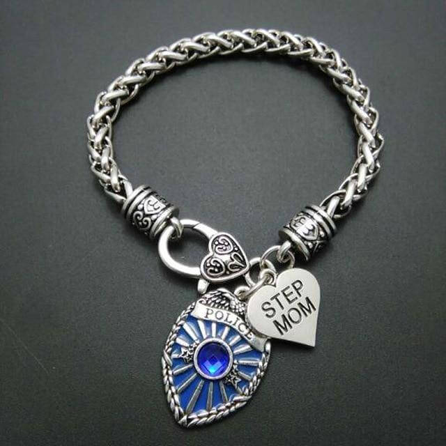 Police Badge Charm Bracelet First Responder