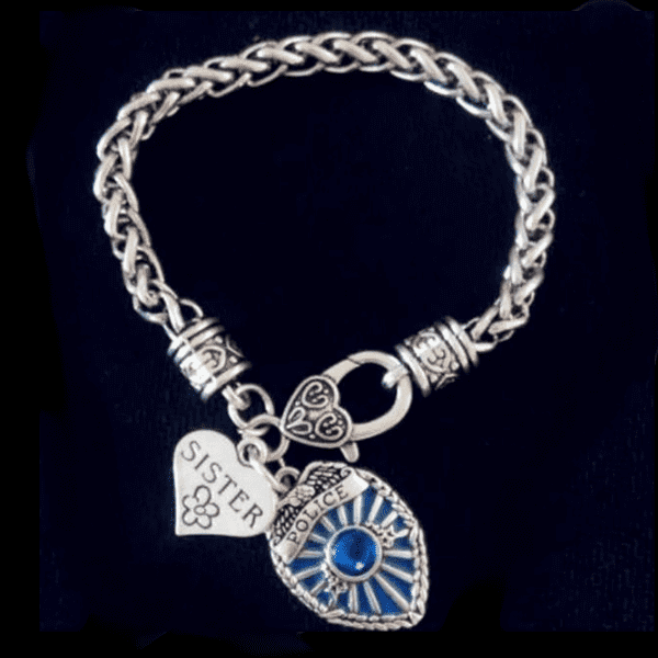 Police Badge Charm Bracelet First Responder