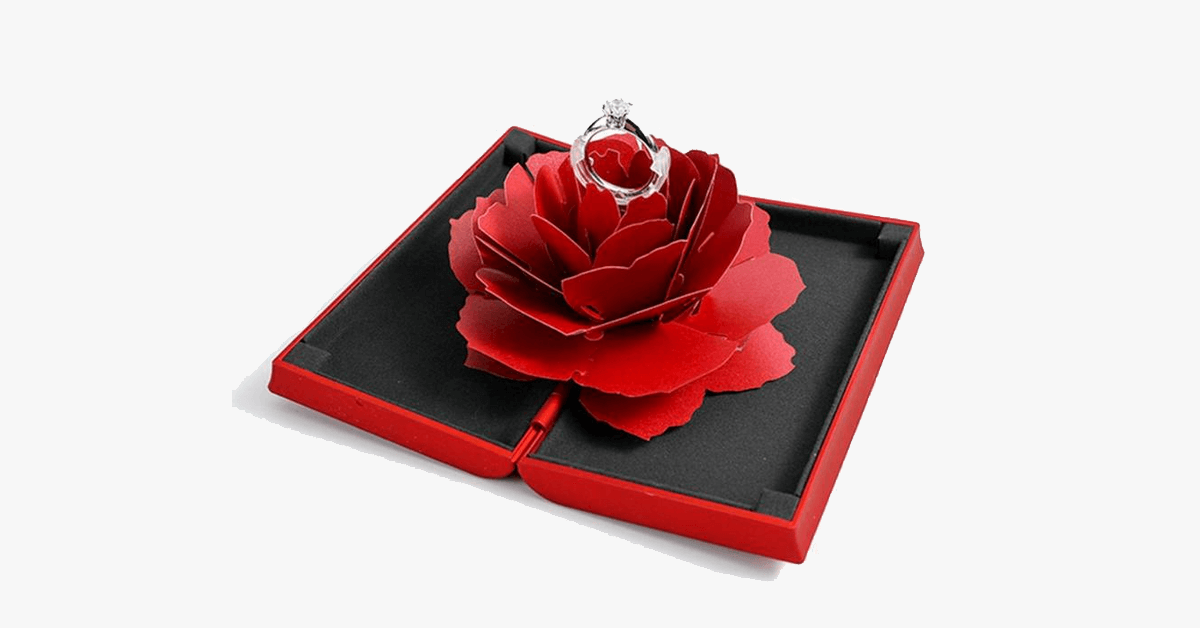 Pop Up Rose Ring Box