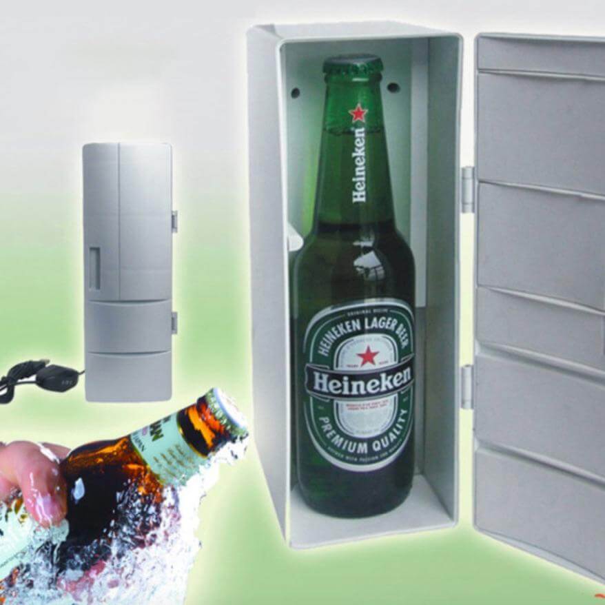 Portable Refrigerator Mini Usb Fridge Cooler Car Beverage Soda