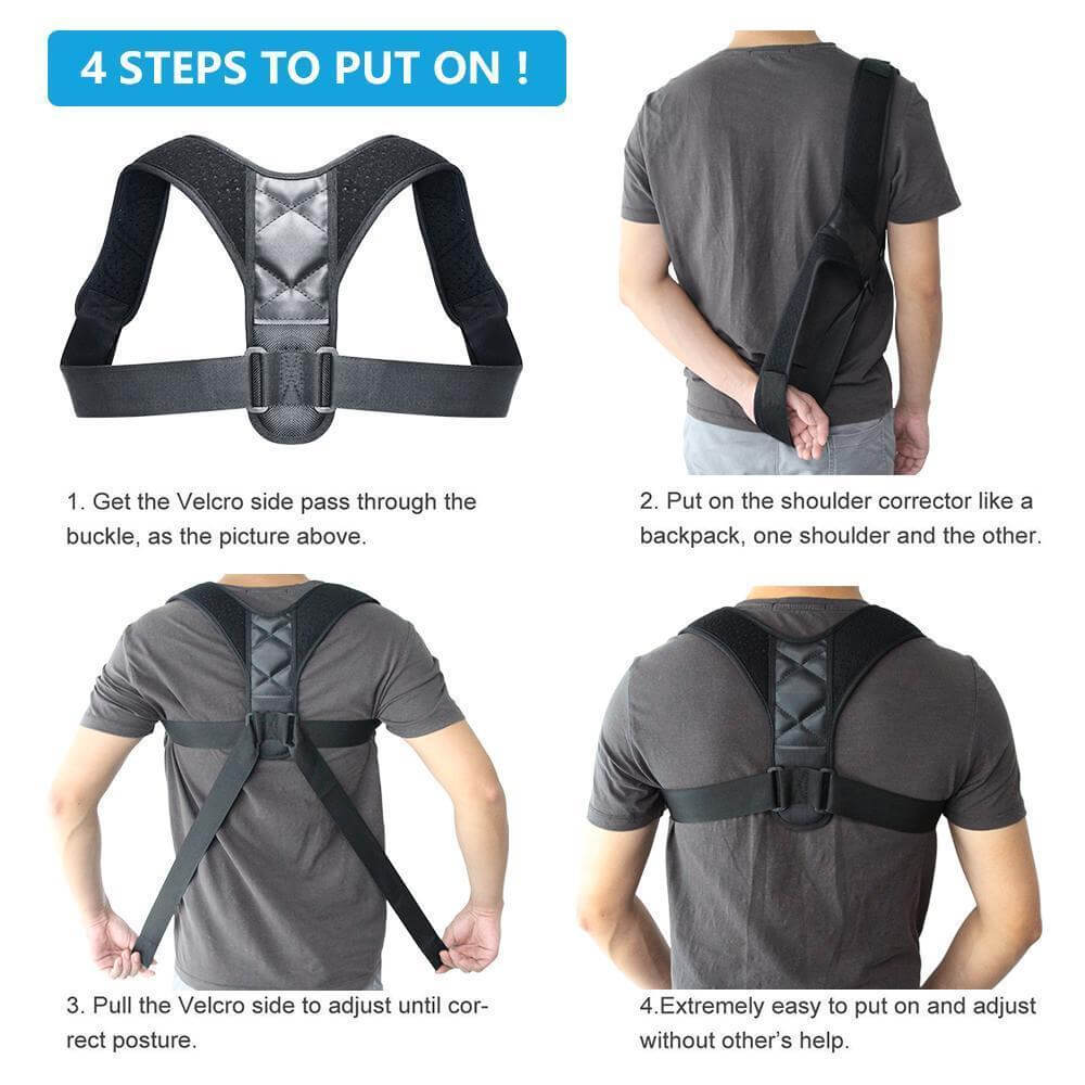 Posture Corrector Brace Adjustable Clavicle Chest Upper Back Belt