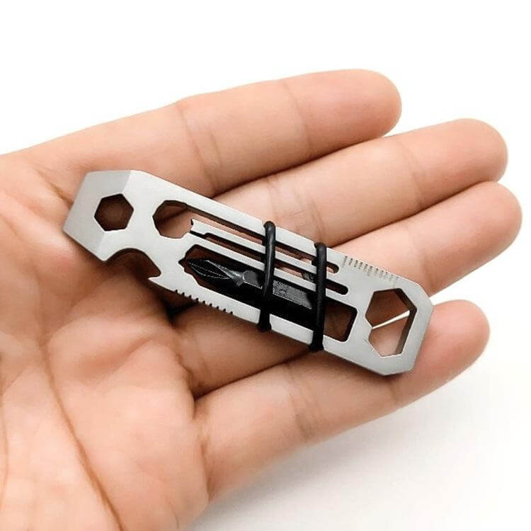Practical 6 In 1 Stainless Steel Tool For Outdoor Campaign Travel