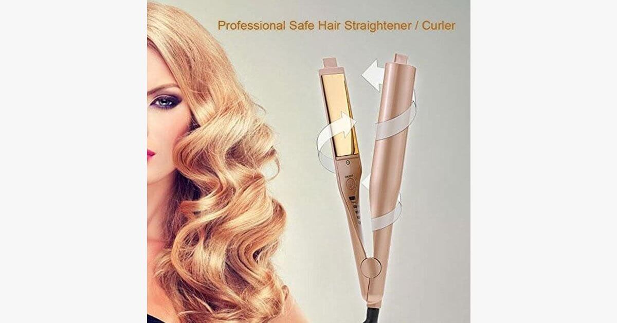 Pro 2 In 1 Hair Curling And Straightening Iron