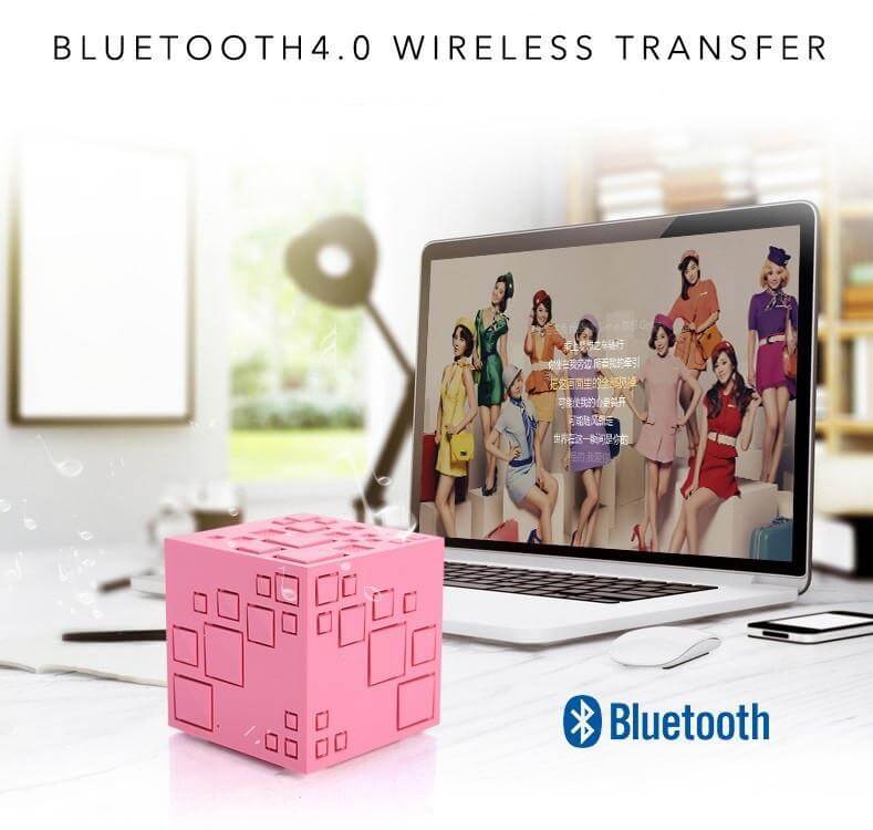 Q Cube Wireless Bluetooth Speaker With Build In Microphone