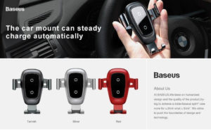 Qi Wireless Gravity Car Charger For Iphone And Samsung