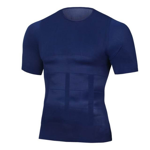 Quick Dry Workout Shirt Mens Compression Shirt Slimming Tummy Tuck