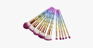 Rainbow Makeup 10 Piece Brush Set Add Some Rainbow Sparkle To Your Makeup Collection