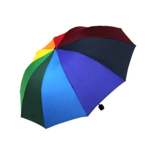 Rainbow Outdoor Three Folding Unbrella Parasol