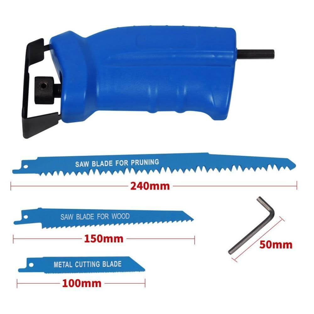 Reciprocating Saw Metal Wood Cutting Tool Electric Drill Attachment